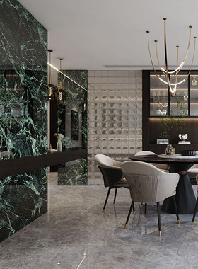 极速2023轻奢客厅岩板背r景墙现代沙发电视悬空墙1000x3000微理石