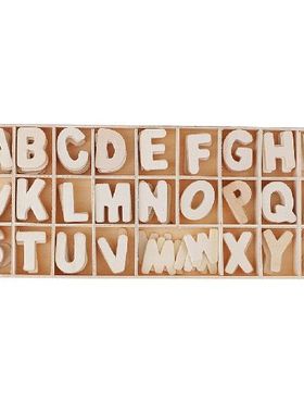 极速156Pcs Wooden Letters - Wood AlphabetL Letters and Numbe