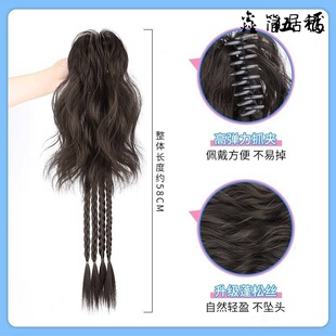 极速假发辫子f女马尾麻花辫水母头假发儿童可编发甜酷辣妹拳击辫