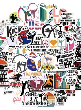 极速2023Newg 50Pcs Kung Fu Taekwondo Fighting Stickers For L