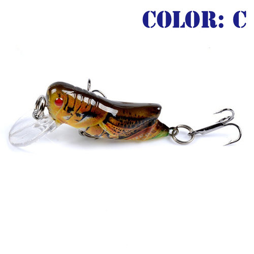 新品1Pcs 45mm 3.5g Grasshopper insecGts Fishing Lures Flying