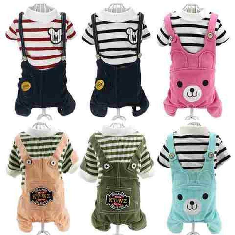 极速宠物衣服春秋款服装牛仔泰迪四脚衣格子领套装幼Z犬小狗针织