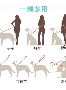 极速Multifunctikonal Nylon Dog Leash Pet Dog Leash Walking