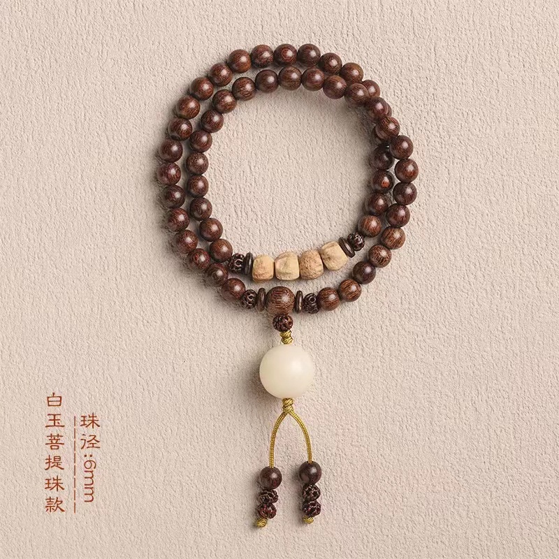 极速金丝檀木手串6/8mm念珠佛珠双圈文艺百搭气质百香.籽男女情侣