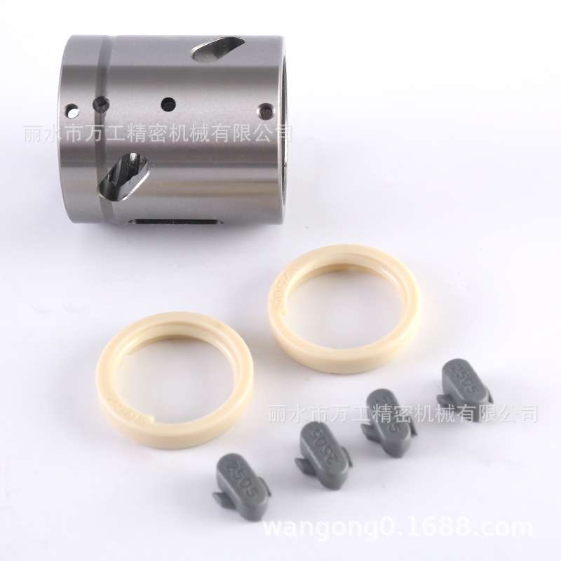 无法兰 直筒腰型滚珠螺母 SCU2505-4 无肩螺母丝杆 滚珠丝杠1204