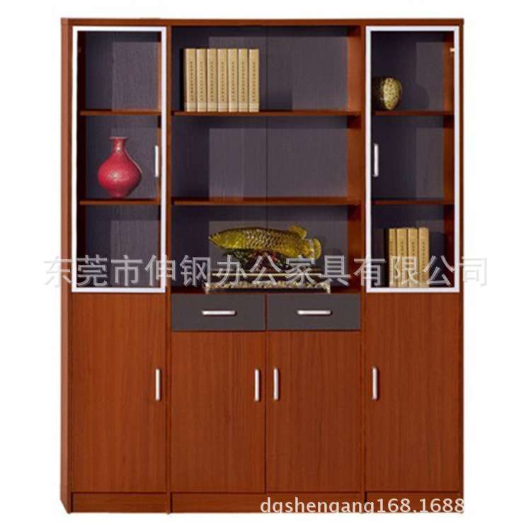 木制文件柜时尚板式陈列书档案资料壁柜东莞深圳办公家具
