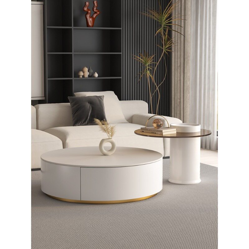 MG206电视柜/MG206茶几客厅家用轻奢现代简约小户型极简奶油风圆