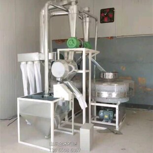 清照商用石磨全麦面粉磨面机全自动小麦五谷杂粮粉电动石磨面粉机