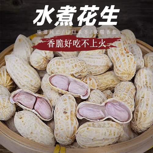 广东农家河源特产水煮咸味花生