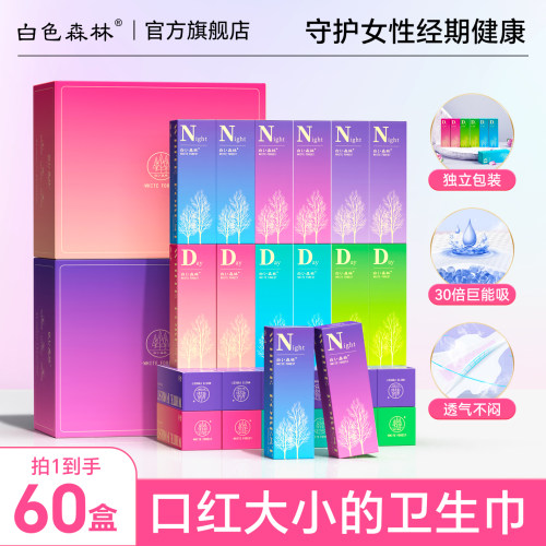 白色森林口红卫生巾日夜组合