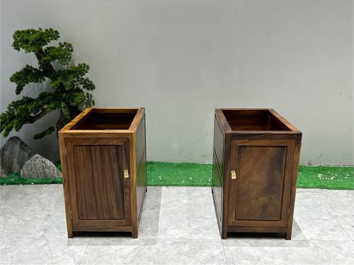 奥坎大板实木柜子支架