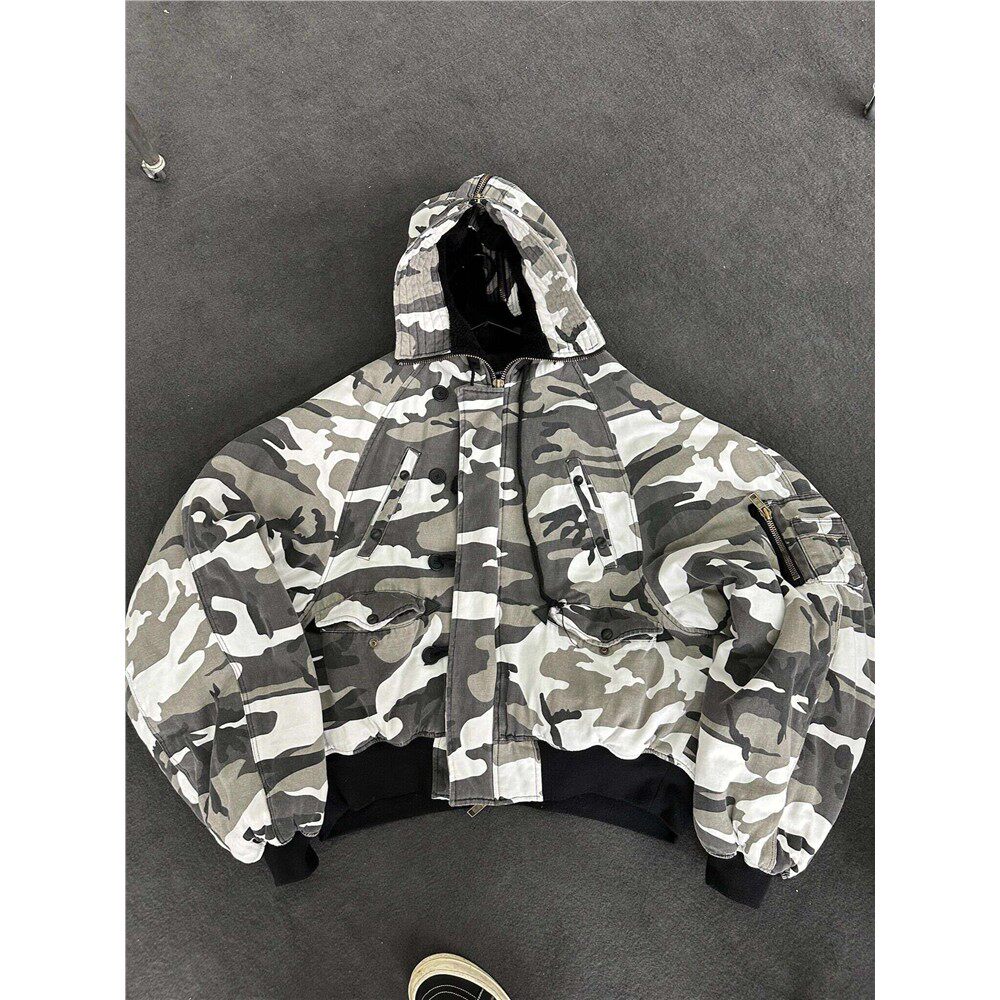 Grailz Projcet G/R雪地白迷彩N2B飞行夹克美式休闲重磅棉服外套