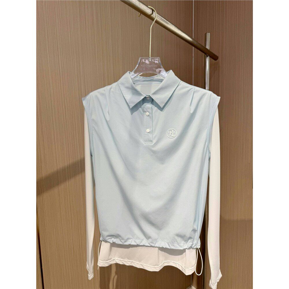 新款夏季防晒高尔夫长袖女高尔夫套装女裙速干 干高弹网球服羽毛