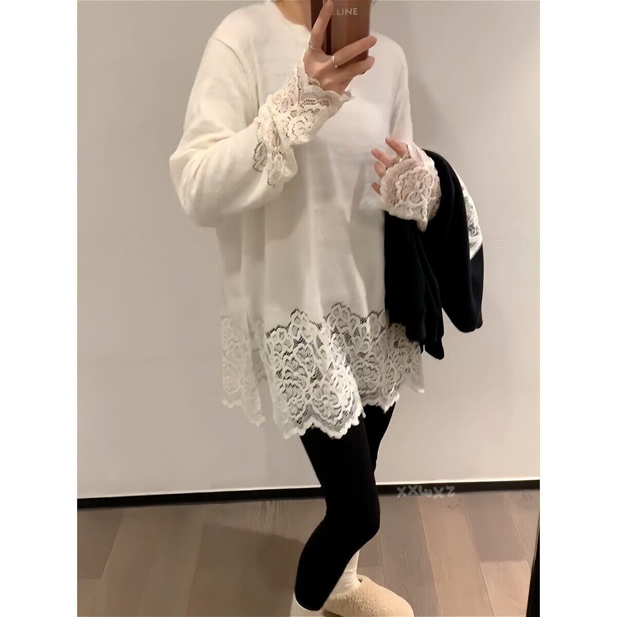 韩国东大门秋冬新款白色