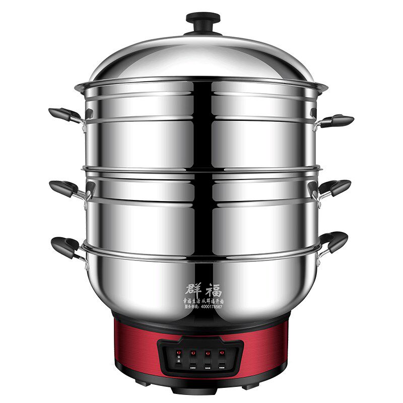超大10L大容量工地食堂特大电热锅商用超大型电火锅电煮锅电蒸锅