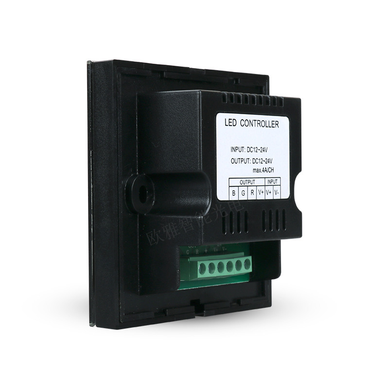 LED触摸面板控制器12v24V86型调色器无线七彩rgb灯带调光开关热卖