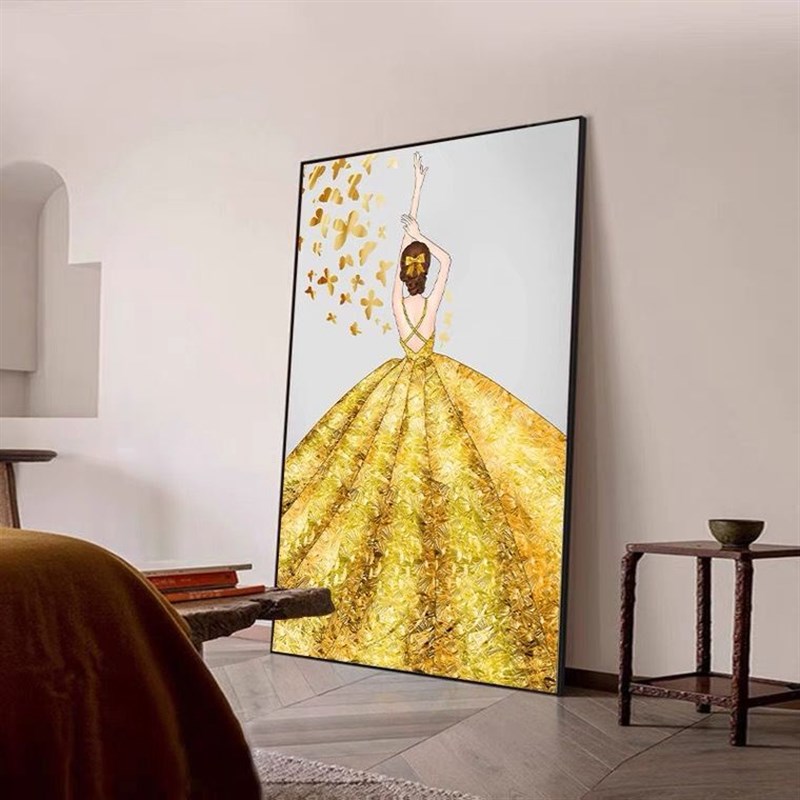 钻石画新款2024满钻芳华简约人物图案点贴钻十字绣客厅卧室玄关画