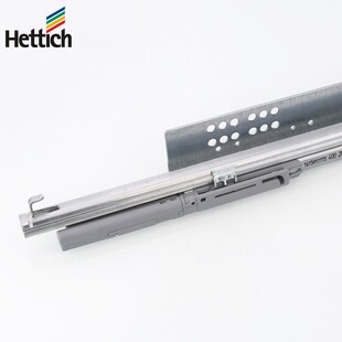 德国海蒂诗 V6反弹导轨托底滑轨全拉出抽屉轨道阻尼静音缓冲滑轨