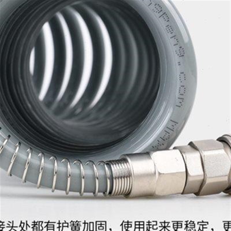 PU气管软e管弹簧k汽管气泵伸缩螺旋软管耐高压风管带接头工业级官