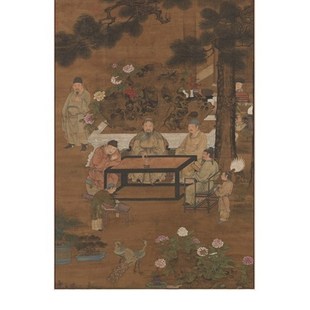 新中式宋代美学挂画琴棋书画书房茶室氛围布置中古风背景墙装饰画