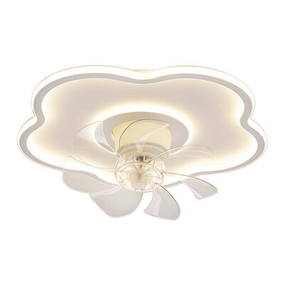 卧室餐厅吸顶风扇灯2024新款主卧云朵儿童房摇头电扇灯中山灯具