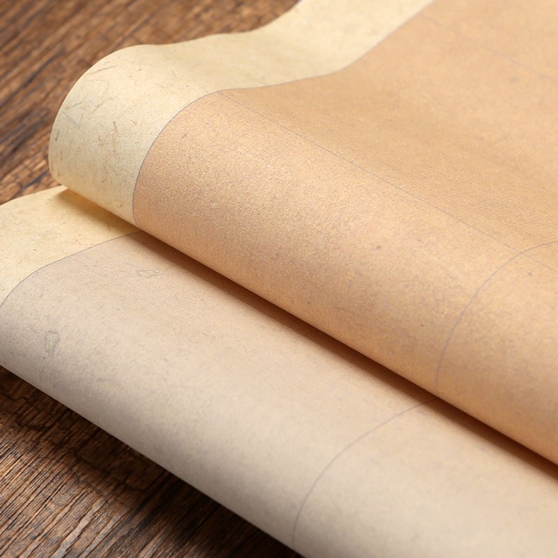 锦墨堂蜡染微喷复古做旧四尺整张方格宣纸半生熟国展投稿比赛用纸