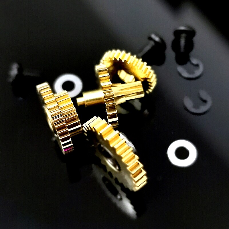 黄铜齿轮韵升30音手摇DIY纸带八音盒音L乐盒机芯定制齿轮更换配件