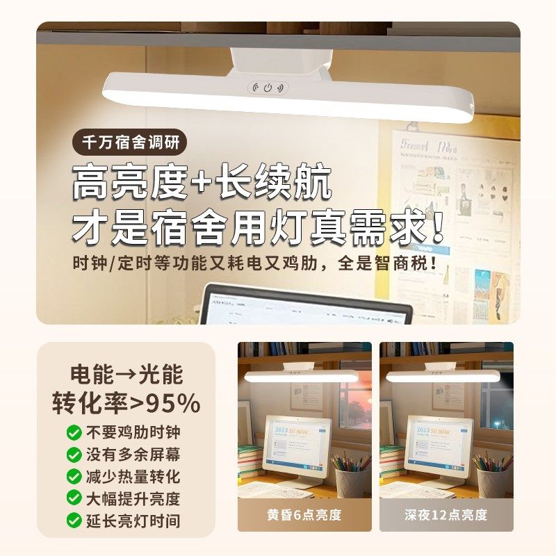 磁吸酷毙灯大学生宿舍用灯超亮充电款超长续航寝室台灯吸附学习灯