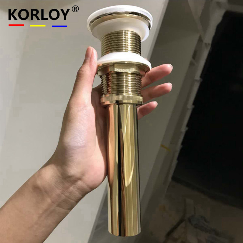 全铜面盆台盆下水器弹跳芯按x压式玫瑰金黑色金色洗脸盆洗手池配