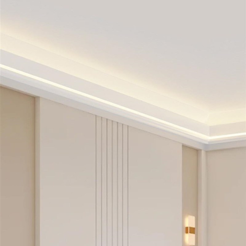 明装免吊顶铝合金角线灯双眼皮一体线型灯槽天花客厅侧发光线条灯