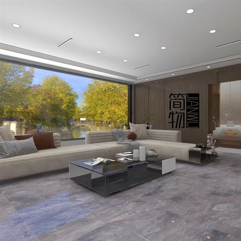 简一意大利狐同h款高端大理石瓷砖密封铺贴亮面600x1200墙地砖