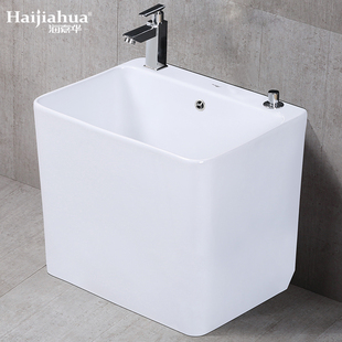 海嘉华拖把池阳台大拖布池家用落地式墩布池带龙头一体拖把槽地盆