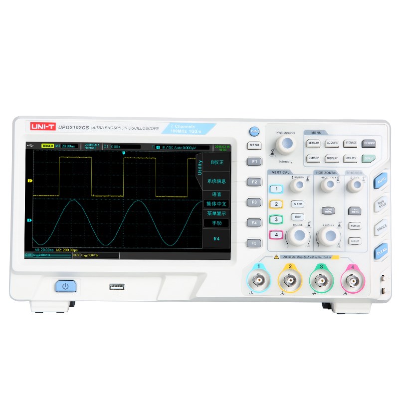 优利德示波器dUPO2072CS/2074CS/2102CS/2104CS数字荧光存储示波