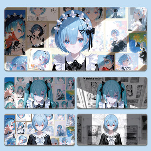 超大号初音未来鼠标垫便捷可爱宿舍键盘垫防滑动漫学生书桌垫子