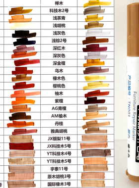 油漆笔木器家具维修材料检修色补灰色科技木漆笔木门磕碰掉漆划痕