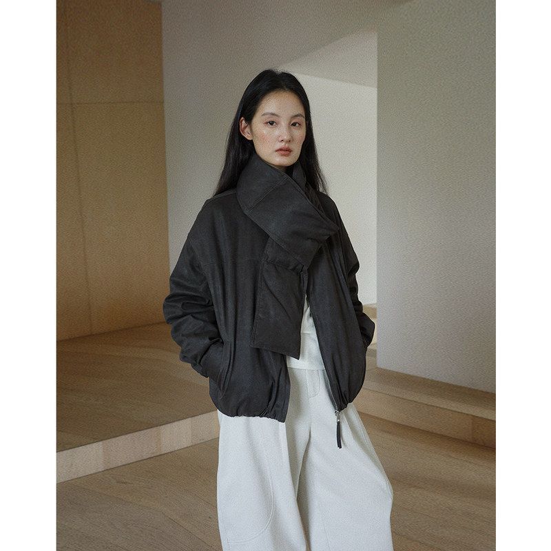 EVERTRUE白鸭绒羽绒夹克女冬季