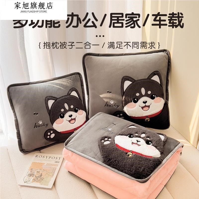 抱枕被子两用加厚沙发折叠午睡枕头毯子二合N一办公室汽车靠枕车