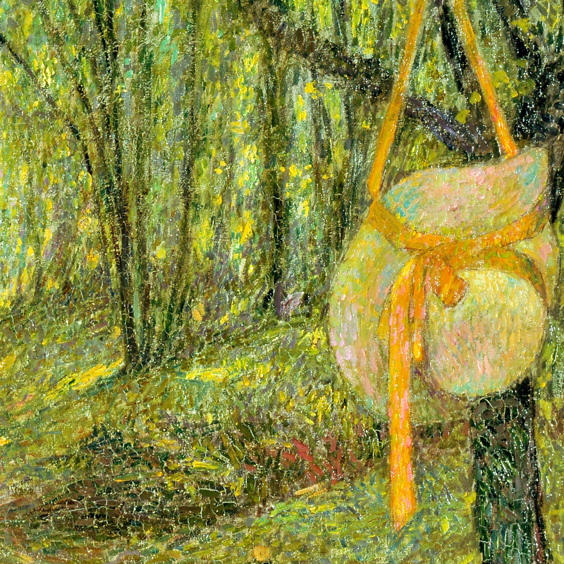 二狗姑娘 在树林里休息q 欧式餐桌客厅餐厅挂画装饰画墙壁画墙面