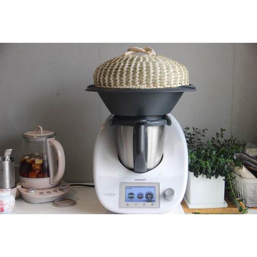 小美TM6手工草编蒸锅盖蒸笼加高盖椭圆形蒸盘拓展盖TM5料理机锅盖