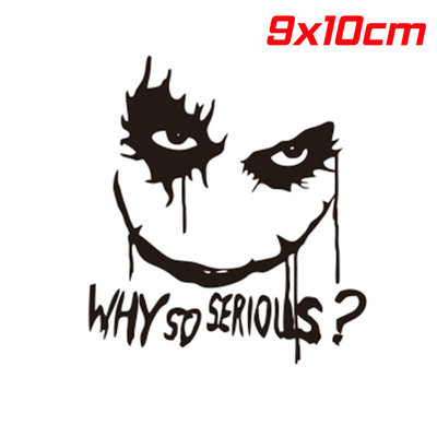 The Joker WHY SO SERIOUS 摩托车头盔创意贴15cmx13cm