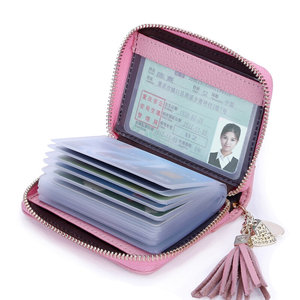 牛皮真皮卡包女士小巧驾驶证银行信用卡套大容量多卡位卡夹防磁
