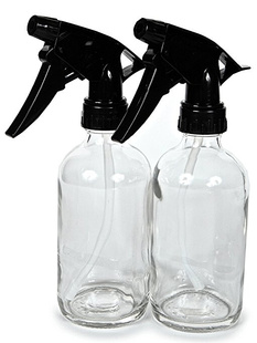 2个装 瓶家用酒精84消毒喷壶 240ml透明压力超细喷雾瓶玻璃瓶分装