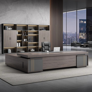 老板桌办公桌简约现代办公室总裁桌高档大班台经理桌主管桌椅组合