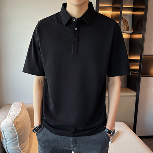 男士 春夏秋季 enhypen男装 POLO衫 上衣纯色简约 新款 T恤圆领短袖