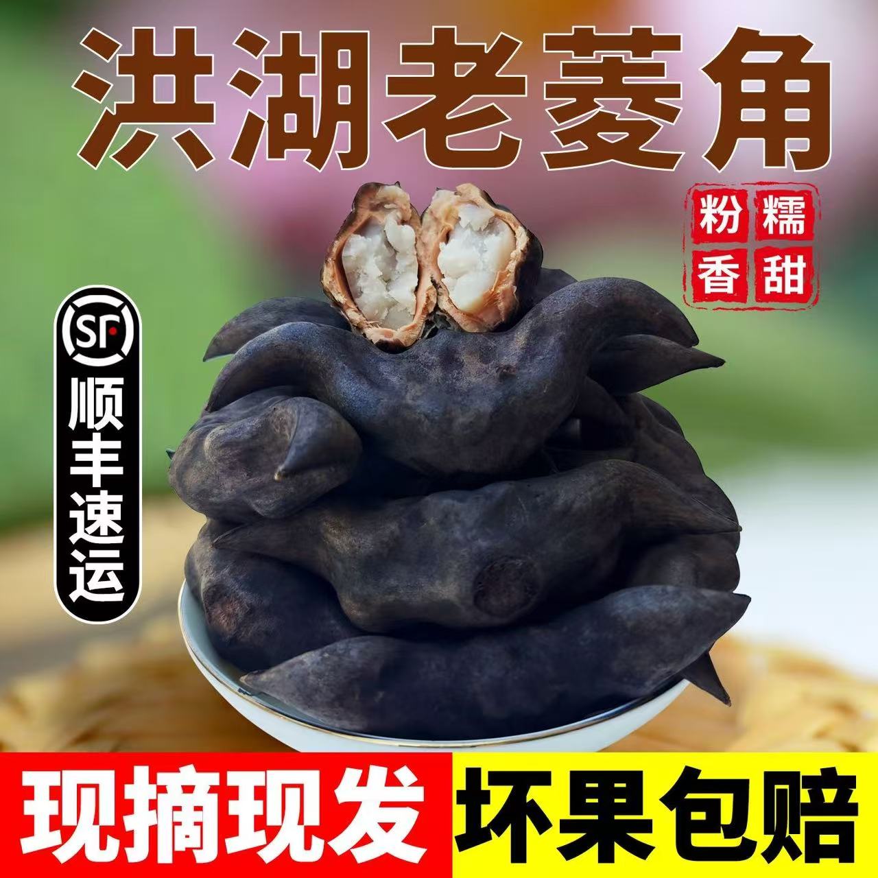 顺丰包邮湖北特产洪湖粉糯老菱角