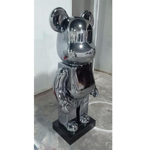 bearbrick网红暴力熊摆件酒店样板房卡通公仔玻璃钢落地饰品雕塑