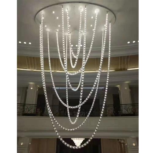 北欧现代亚克力酒杯组合串吊灯酒店售楼部大厅过道吧台设计师吊灯