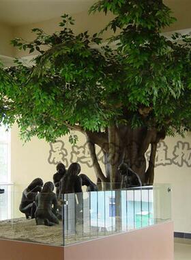 仿真绿色榕树公园假榕树大门装饰造景室内外靠墙榕树客厅摆设