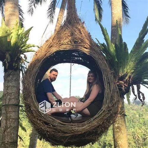 网红鸟巢创意巴厘岛民宿室外秋千定制拍照心形鸟笼躺床网红打卡款,住宅家具,吊篮/吊椅,淘宝优惠券,粉丝福利购,淘宝优惠卷