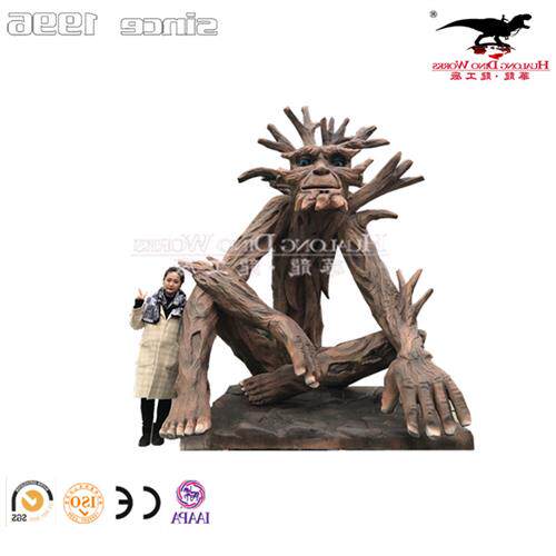 大型仿真植物模型动漫拟人树桩智慧树电动可说话动作互动摆件